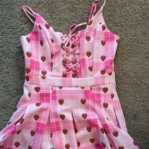 Pink Strawberry Mini Dress